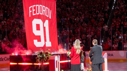 Sergei Fedorov Detroit Red Wings number retired
