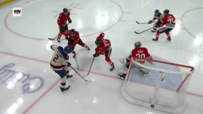 EDM@CHI: Bouchard scores goal against Spencer Knight