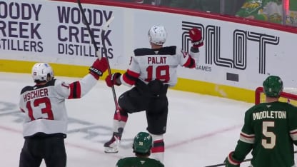 NJD@MIN: Palat scores goal against Jesper Wallstedt