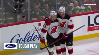 NJD@MIN: Bratt scores goal against Jesper Wallstedt