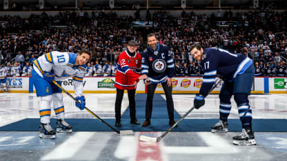 Alumni Game captains drop the puck in Winnipeg