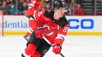 Devils Jack Hughes playing status being evaluated for lower-body injury