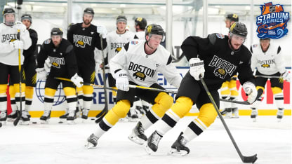Tanner Jeannot all business for Boston Bruins at Stadium Series