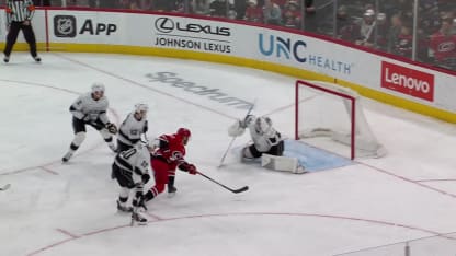 LAK@CAR: Forsberg with a great save against Taylor Hall