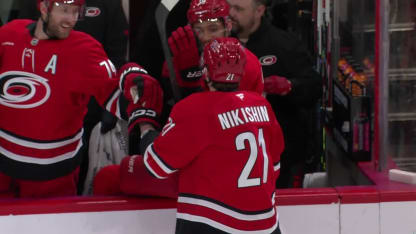 LAK@CAR: Nikishin scores goal against Anton Forsberg