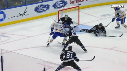 BUF@TBL: Thompson scores goal against Andrei Vasilevskiy