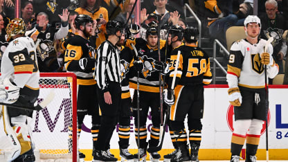 VGK@PIT: Chinakhov scores goal against Adin Hill