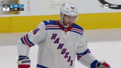 NYR@PHI: Gavrikov scores goal against Dan Vladar