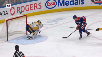 NSH@EDM: Annunen with a great save against Zach Hyman