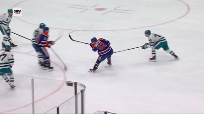 SJS@EDM: Podkolzin scores goal against Alex Nedeljkovic