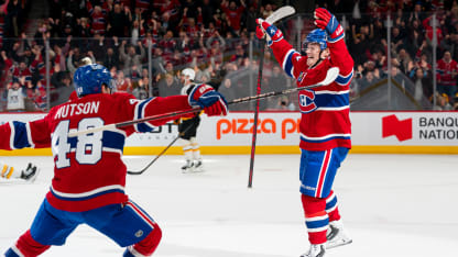 Cole Caufield nådde 40 mål när Canadiens slog Bruins
