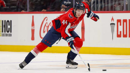 NHL EDGE stats Cole Hutson Washington Capitals NHL debut 2026