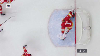 Cooley stones Hagel with the pad