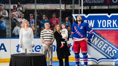 Les Rangers célèbrent le 1000e match de Zibanejad