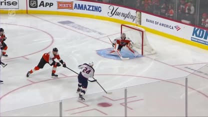 Olivier fires it in short side