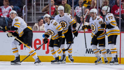 Bruins celebrating goal