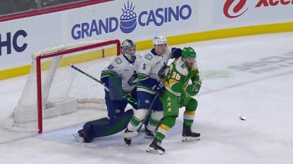 VAN@MIN: Hartman scores goal against Nikita Tolopilo