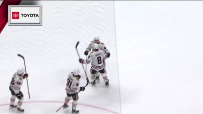 Donato sends rebound in on the power play