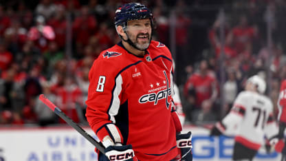 Alex Ovechkin smiles