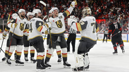 Jack Eichel VGK celebrating after game 1