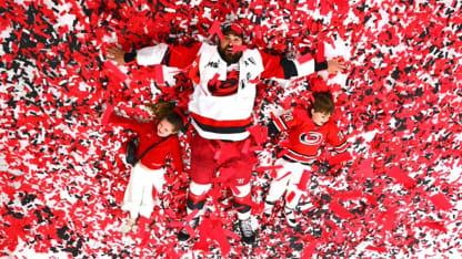 Carolina Hurricanes snow angles confetti Stanley Cup