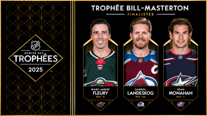 Fleury, Landeskog et Monahan finalistes au trophée Masterton