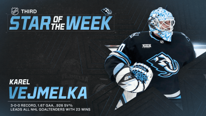Vejmelka Named NHL’s Third Star of the Week | RELEASE 1.19.26