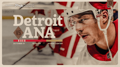 PREVIEW: Back in Anaheim, Gibson set to start between the pipes for Detroit on Friday