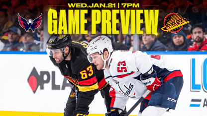 Canucks Host Capitals on Wednesday Night as Homestand Continues