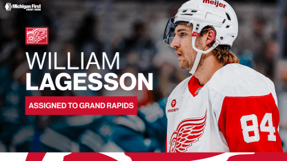 Red Wings assign defenseman William Lagesson to Grand Rapids