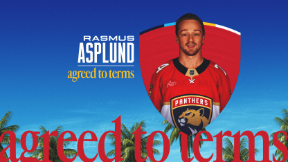Florida Panthers Agree to Terms with Forward Rasmus Asplund to a One-Year, Two-Way Contract
