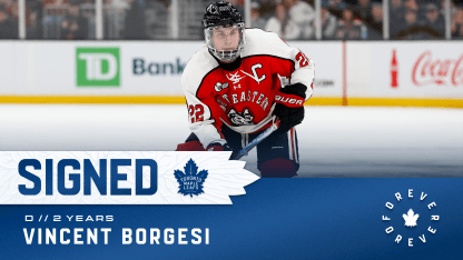 Maple Leafs Sign Vincent Borgesi To A Two-year Contract