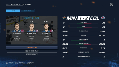 NHL 20 Minnesota Stats