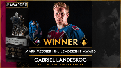 Colorado Avalanche Gabriel Landeskog wins 2026 Mark Messier NHL Leadership Award