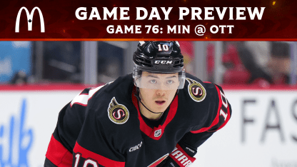 Sanderson a game-time decision as Sens welcome Wild