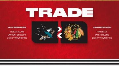 RELEASE: Blackhawks Acquire Ryan Ellis, Jake Furlong and Fourth-Round Pick from Sharks