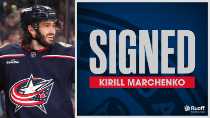 blue jackets sign kirill marchenko to three year contract