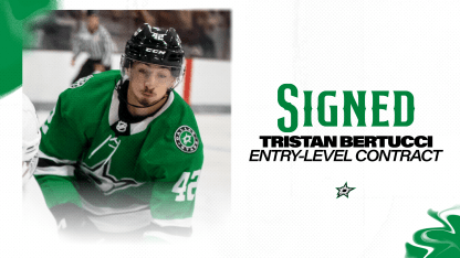 Dallas Stars sign defenseman Tristan Bertucci to a three-year entry-level contract