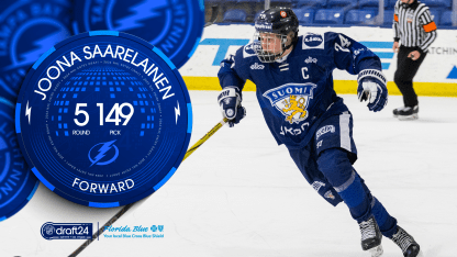 Lightning select F Joona Saarelainen with the 149th overall pick in the 2024 NHL Draft