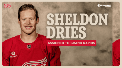 Red Wings assign Sheldon Dries to Grand Rapids