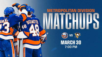 <center>Pittsburgh Penguins<p>Monday, Mar. 30 at 7 p.m.</p></center>