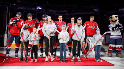Capitals wear lavender during warmups on Hockey Fight Cancer Night (Photos)