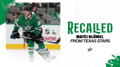 Dallas Stars recall forward Matej Blumel from Texas 021824
