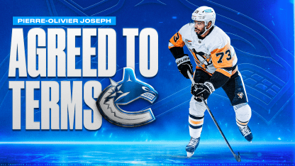 CANUCKS AGREE TO TERMS WITH PIERRE-OLIVIER JOSEPH ON A ONE-YEAR CONTRACT