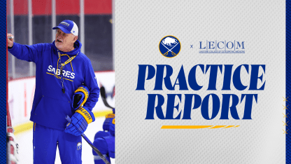buffalo sabres practice lines sam carrick alex lyon