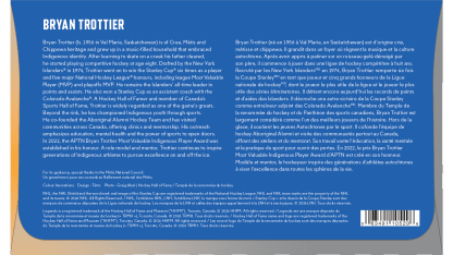 Back of Trottier Day of Issue