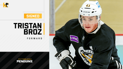 Penguins Sign Forward Tristan Broz to a Three-Year, Entry-Level Contract
