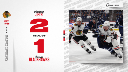 RECAP: Blackhawks Battle Hard, Fall to Jets in Overtime