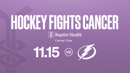 Florida Panthers to Host Hockey Fights Cancer Night on Saturday, Nov. 15