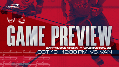 Caps Continue Homestand vs. Canucks